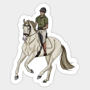 Perlino Spanish Horse Dressage Sticker